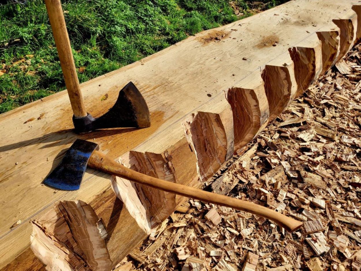 kantrechten balken rechten bijl